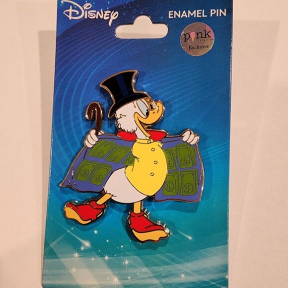 Disney Palm Scrooge Mcduck Duck Tales Dollar Cape Enamel Pin NEW - Picture 3 of 10